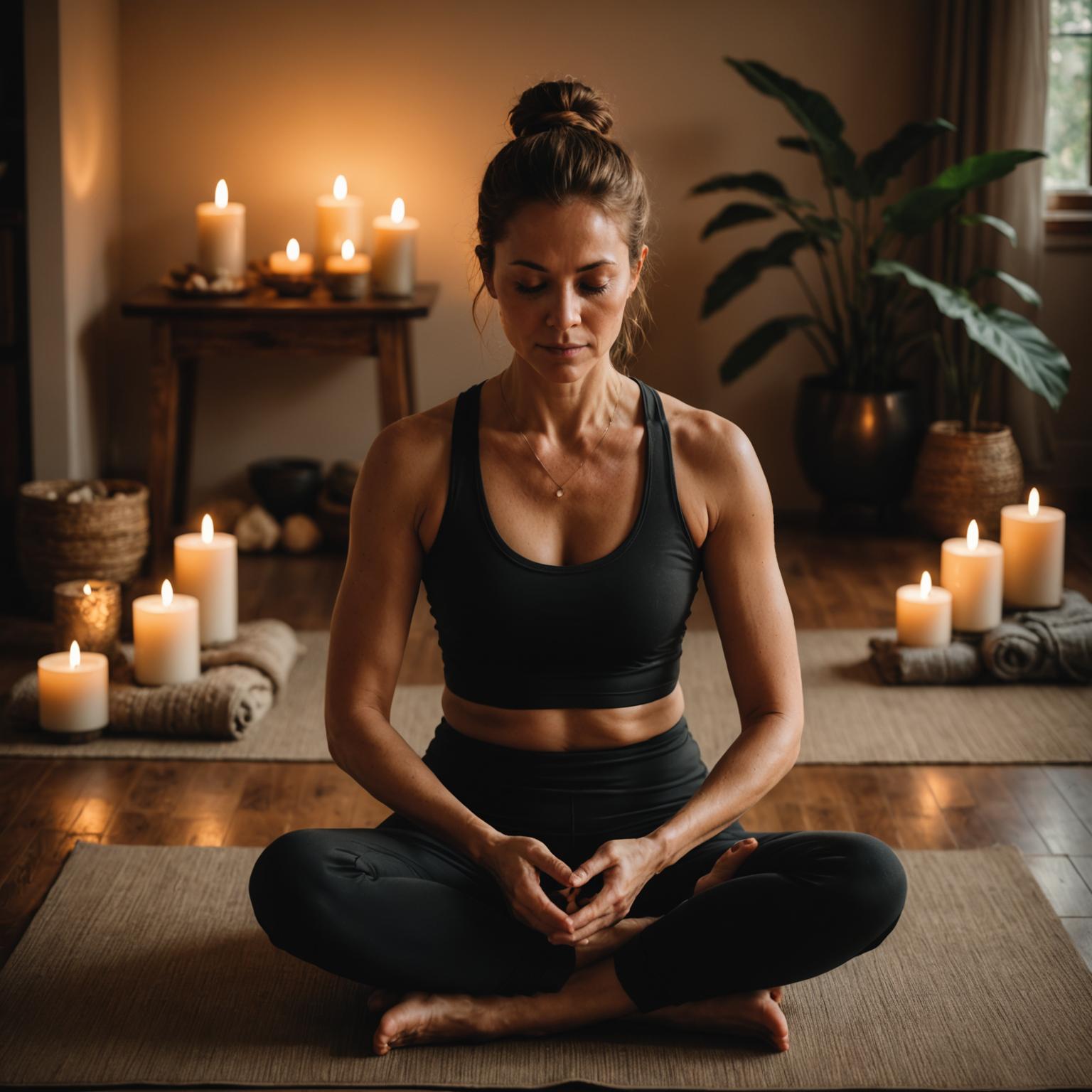 Yin yoga deep stretch session