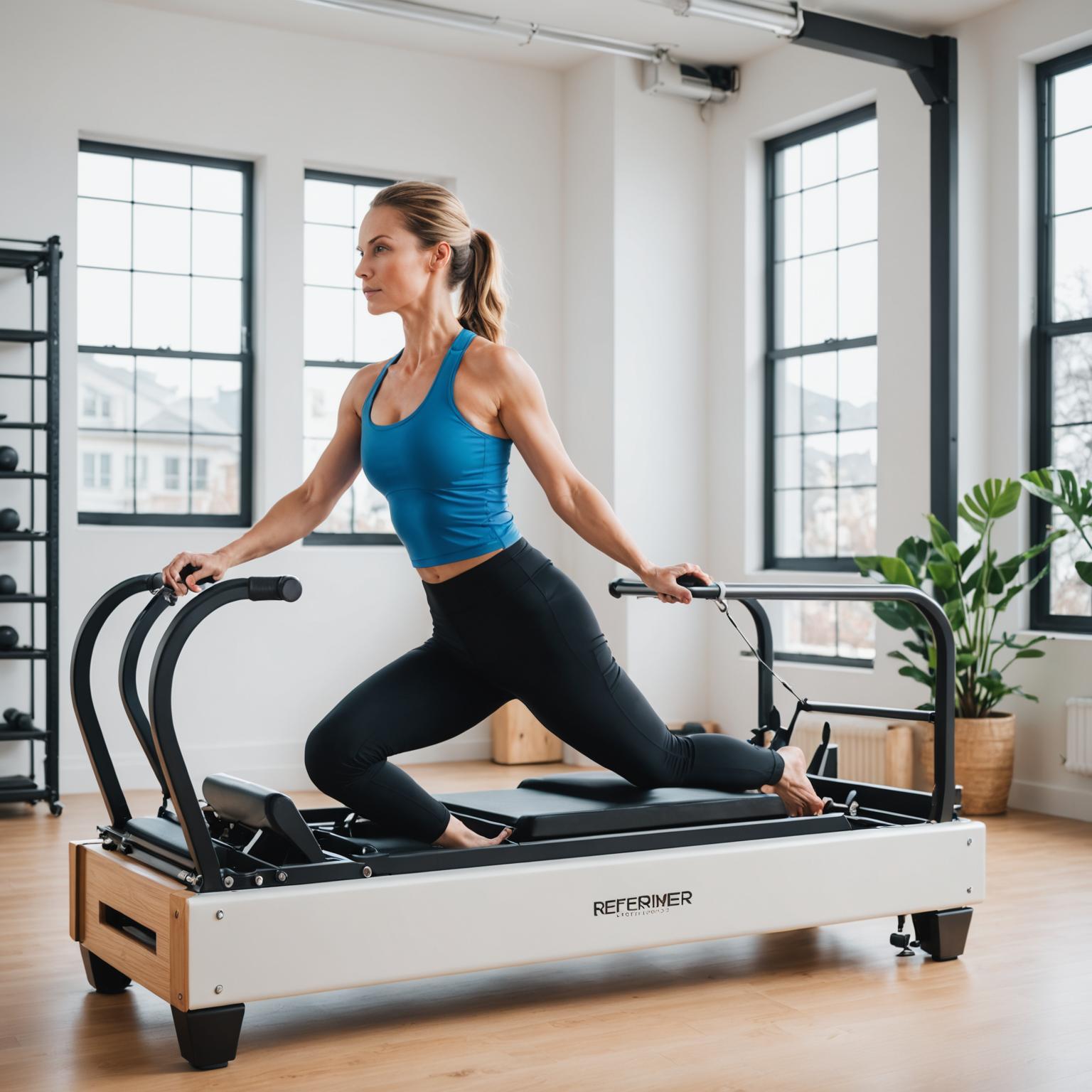 Reformer pilates equipment session